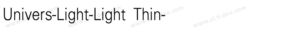 Univers-Light-Light Thin字体转换